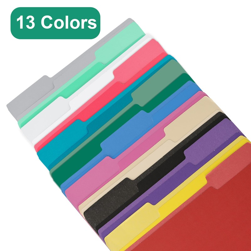 pmybupo Pink File Folders 8.5x11 Inch,1/3 Cut Tab Colored File