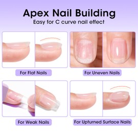 GELLEN Builder Gel for Nails, 18ml Clear Nail Extension Hard Gel in Bottle, Soak off Long Lasting U V Cured Nail Strengthener for Salon Quality Nail Art