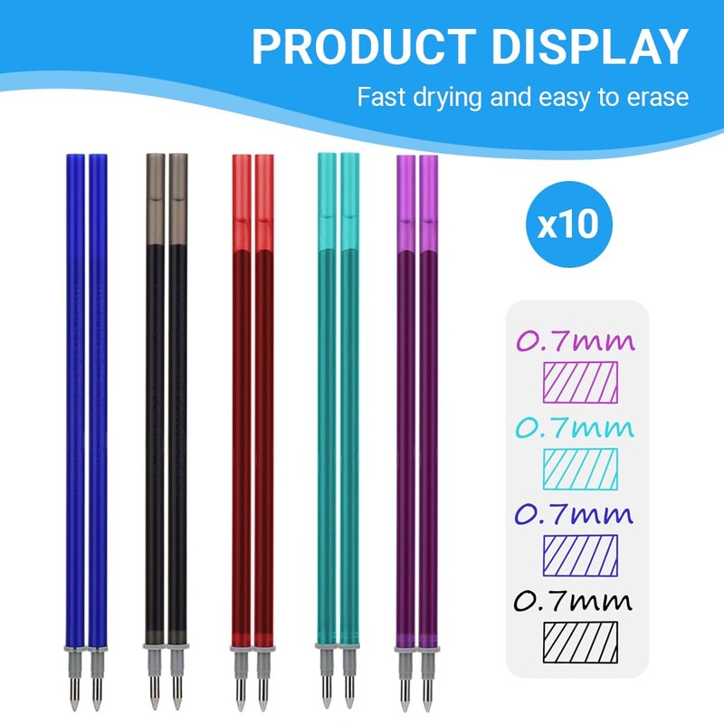 EIHI Pack of 10 Refills for LegaMi 0.7 mm Pens