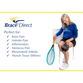 Brace Direct Heated Knee Massager, Adjustable Percussion, Relieves Pain, Inflammation, Stiffness, Arthritis, ACL, Tennis & Golf Elbow