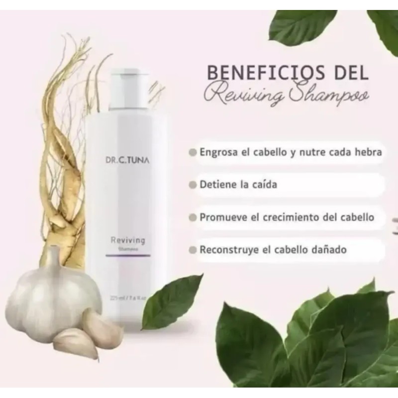 Set Reviving Farmasi Shampoo, Mascarilla Y Aceite De Ajo