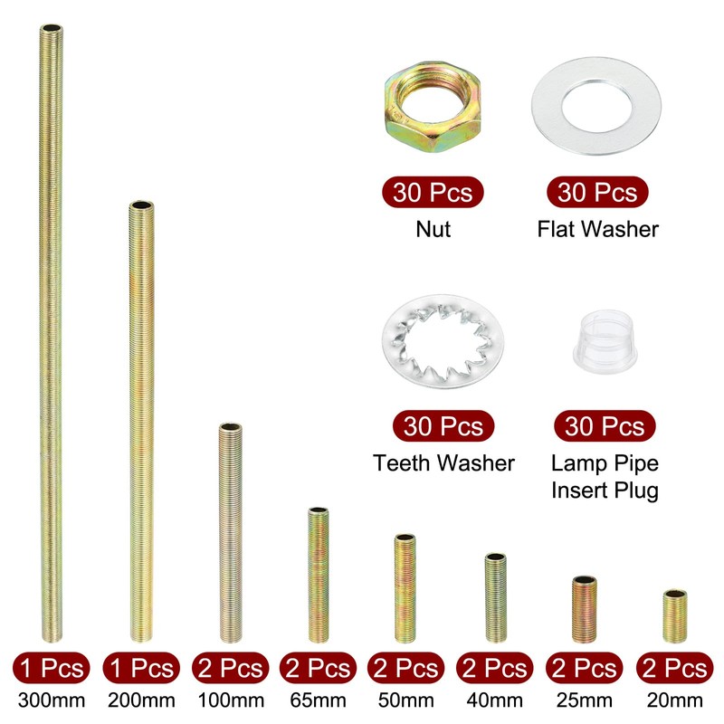 PATIKIL 1/8IP Thread 8 Size Lamp Line Kit with Lock
