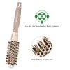 BANGMENG Round Brush with Boar Bristles, 1 inch Barrel, Nano