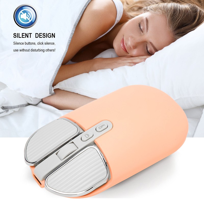 Wireless Mouse BT5.1 Or 2.4GHz Silent Click Adjustable DPI 500mAh