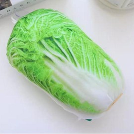 3D Cute  Throw Pillow Vegetables Sofa Bed Decorative - Colour: Cabbage 18inches