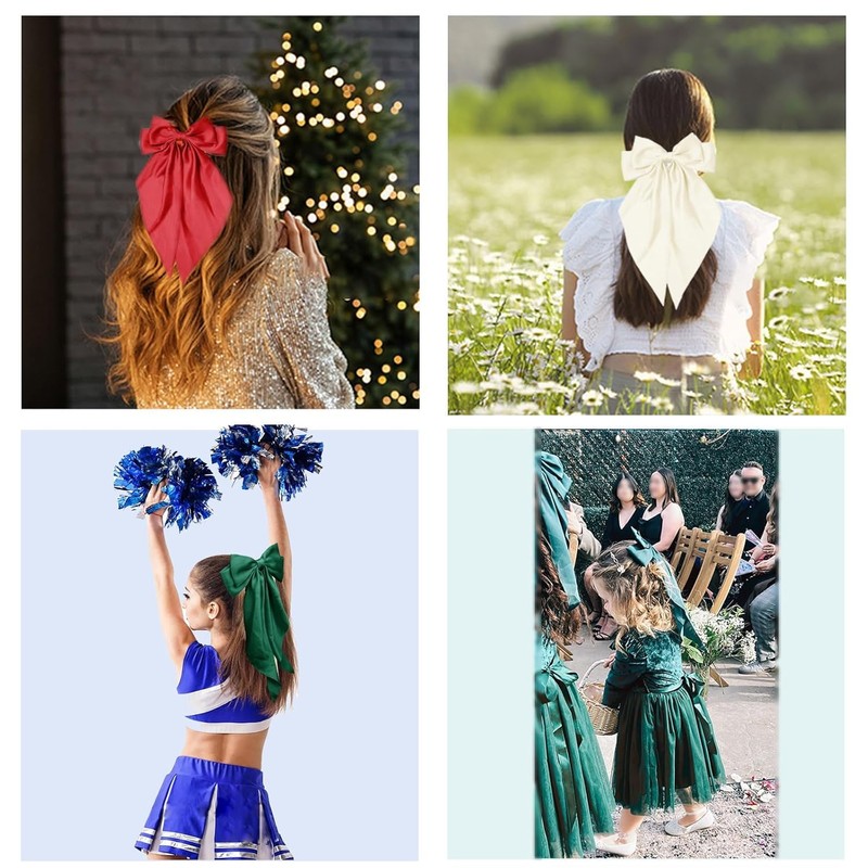 Blue Hair Bows for Women Girls, Oversized Large Coquette Bow