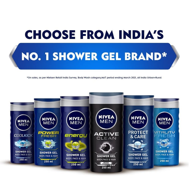 Nivea Pure Impact Shower Gel for Men, 250ml