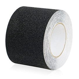 BOMEI PACK: Cinta Adhesiva Antideslizante, alta tracción para uso Interior y Exterior, Negra, Impermeable (10cm x 10m)