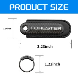 uunonaha Forester Keychain,Carbon Fiber Leather Set Forester Car Keychain,Forester keychain Fashion Sports Keychains Keyring (Forester, Black)