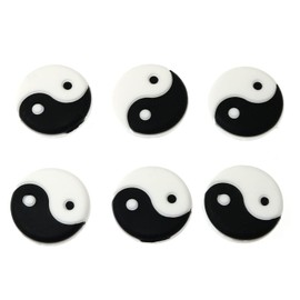 RLECS 6PCS Yin and Yang Tennis Racquet Dampener Vibration Dampener Suit for The Tennis Players More Professional (Black White)