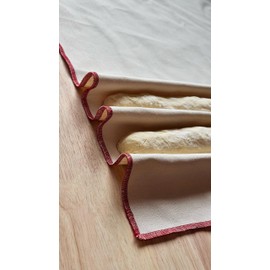 OULLYY 35.5''x26'' Professional Bakers Extra Large Couche - Heavy Duty Proofing Cloth 100% Natural Flax Linen, Bread Cloth Shaping Tool for Baguettes, Loaves, Ciabatta (Large Couche)