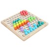 Children Wooden Clip Beads Puzzle Board Hands Brain Training Bead