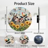 CHGCRAFT Farm Pattern Wall Clock 12 Inch Non-Ticking Clocks Cows