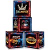 HAPPARTY Wrestling Theme Block Boxes 30x30CM Centerpieces 4PCS for Birthday
