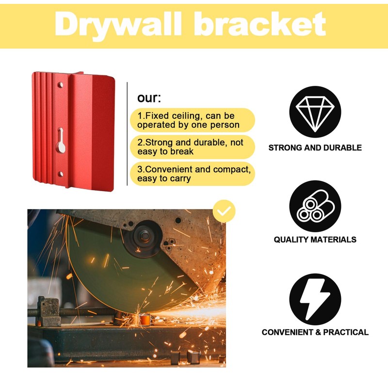 4 Pcs Aluminum Drywall Fitting Tool Supports Board,For Installation Drywall,