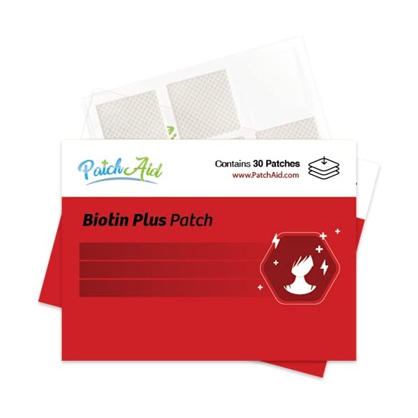Biotin Plus Topical Patch by PatchAid (30-Day Supply) White