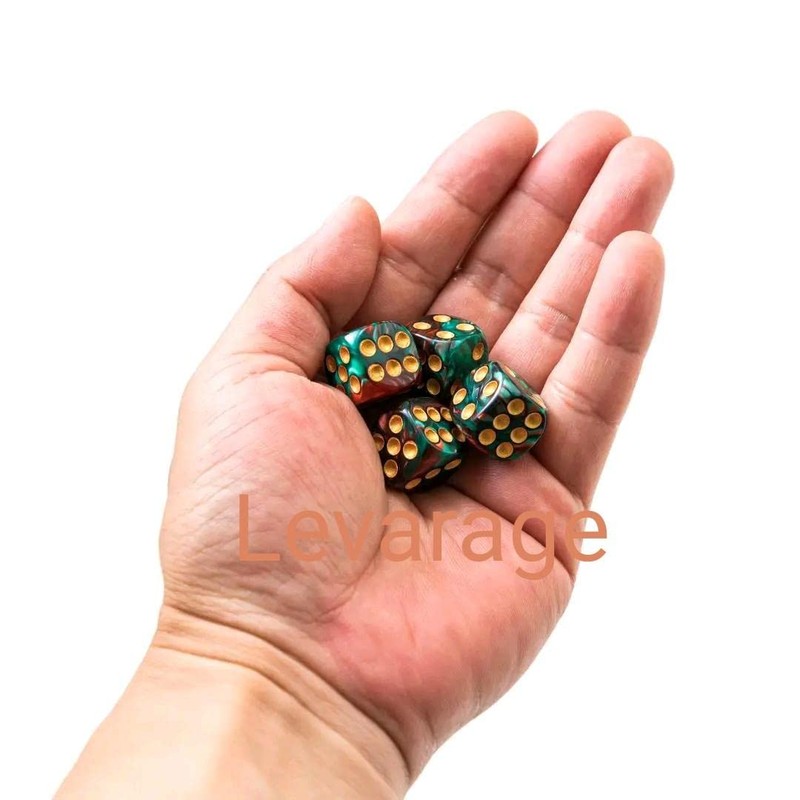 Levarage 0019 Marble Red Green Yellow Dice Size 1.5cm Square