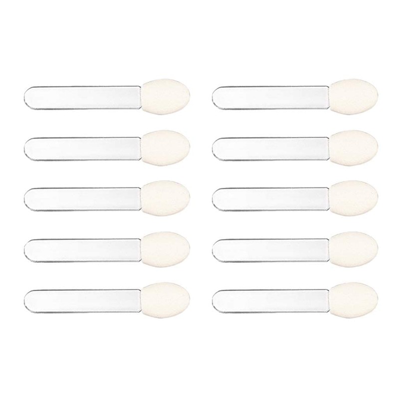 10 Pcs Transparent Eyeshadow Applicator Eyeshadow Brush Makeup Tools, Sponge