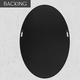 Oval Wall Mirror (36X24) Decorative Bathroom Mirror Vanity Mirror for Entryway Living Room with Safety Backing (Black)