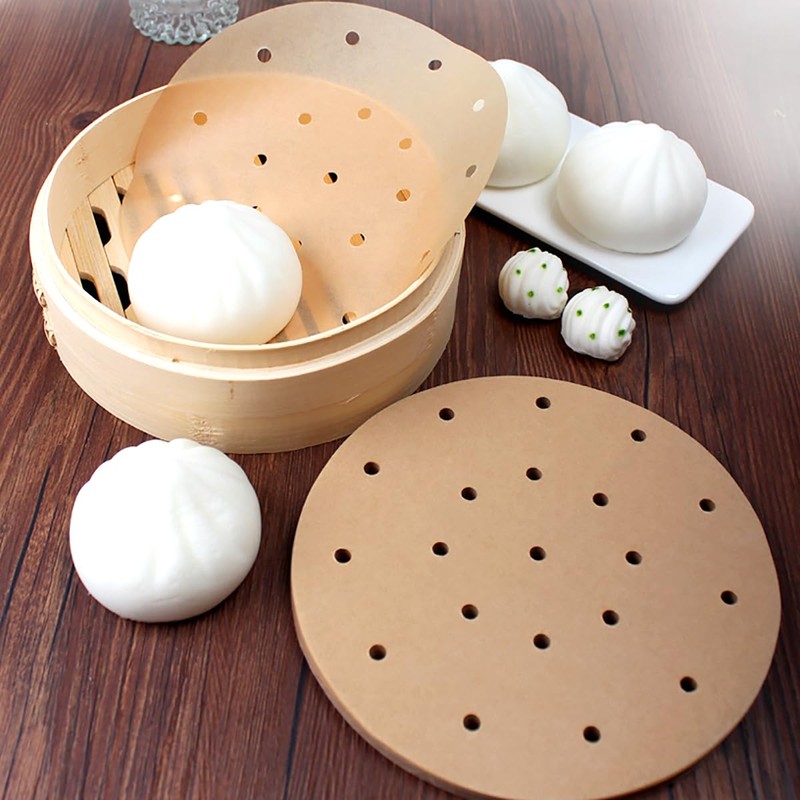 せいろ シート 100枚入り 蒸籠シート 円形 使い捨て 料理用クッキングシー ト 中華セイロ用調理用紙 蒸し器シート