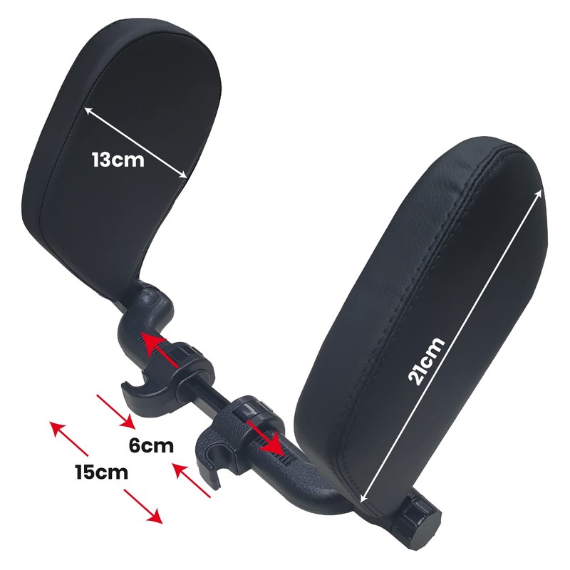 LED ATOMANT Leather Car Headrest Neck Cushion Adjustable Car Seat