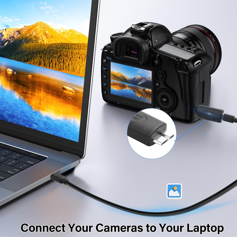 JSADZKJ USB Micro B to USB C Hard Drive Adapter