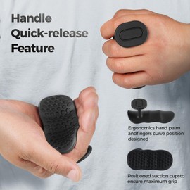 AGSDGAWD Weight Lifting Grips for Men and Women, Ergonomic Anti-Slip Rubber Gym Grip Pads, Fingerless Workout Gloves for Dumbbell, Deadlift, Barbell, Pull-Up, Strength Training, Gym Training(Black)