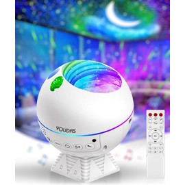 Star Projector Galaxy Light with 43 Colors, Moon & Nebula Night 5IN, White