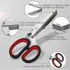 Tijeras De Cocina Multiusos De Acero Inoxidable, 2 Piezas Rojo