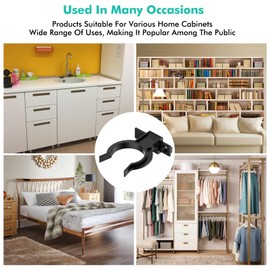 Pack of 20 Kitchen Skirting Board Clips, Kitchen Pedestal Fixing Clips, Kitchen Skirting Board Clips with 50 Screws, Kitchen Base Clips, Bathroom Pedestal Holder for 32-36 mm Kitchen Feet