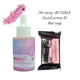 Ms. Tsung Essentials Glass Skin Facial Serum 30ml & intensive soap -BUNDLE