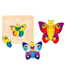 GoKi 4 Layer Wooden Butterfly Puzzle