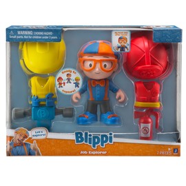 Blippi BLP0136 5-Inch Job Explorer Figure with 6 Entrances, Multi-Colour