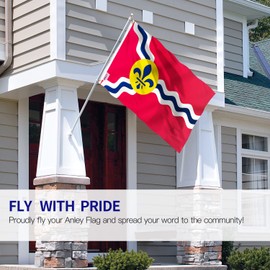 Anley Fly Breeze 3x5 Foot City of St Saint Louis Flag - Vivid Color and Fade proof - Canvas Header and Double Stitched - Saint Louis Missouri Flags Polyester with Brass Grommets 3 X 5 Ft