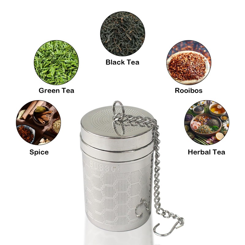 304 Stainless Steel Tea Strainer, Extra Fine Mesh Tea Infuser,