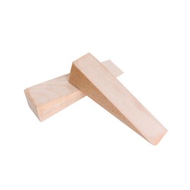 OSALADI 2Pcs Premium Wooden Door Stop Wedge Heavy Duty Door Holder for Home Office Slip Finger Protector for