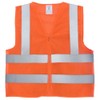 Diamond High Visibility Neon Orange Zipper Front Safety Vest with