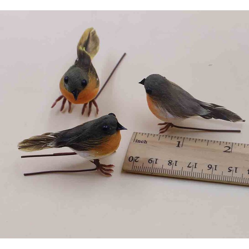 10PCS Robin Bird Christmas Tree Decoration Craft VERY CUTE Artificial