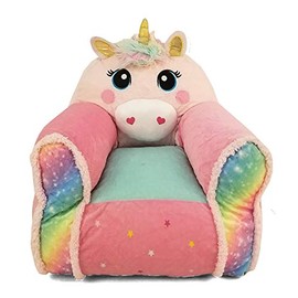 Heritage Kids Unicorn Figural Bean Bag Chair with Sherpa Trim, Ages 3+