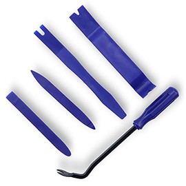 LivTee 5 pcs Auto Trim Removal Tool Kit, Interior Door Panel Clip Removal Set for Vehicle Dash Radio Audio Installer (Blue)