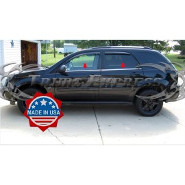 Made in USA - Trims Express 2005-2009 Chevy Equinox Chrome Window Sill Trim Door Cover Accent Stainless 4Pc