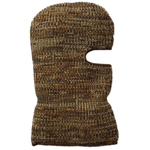 Quietwear Men's Knit 1-Hole Mask, Brown Camo, One Size