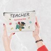 CREATCABIN Pencil case for teachers, make-up bag, cosmetic bag, canvas,
