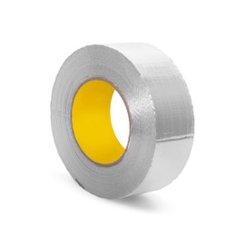 Aluminiumklebebänder Netzverstärkt, Alu Klebeband Hitzebeständig zum Abdichten Ventilation und Klimaanlagen, Extra Stark Aluminiumband Verstärkt mit Glasfasergewebe, Dichtband 48mm x 45m