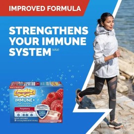 Emergen-c Immune + 1000 Mg De Vitamina C , D Y Zinc 30 Pzas Sabor Frambuesa