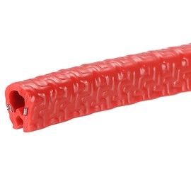 uxcell Edge Trim Red U Shape Edge Protector Rubber with Steel Clips Fits 1/64"-1/16" Edge 14.76Ft/4.5Meter Length Door Edge Guards
