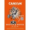 CANSON Xsmart Sketch & Notes White Fine Grain 90gsm Longitudinal