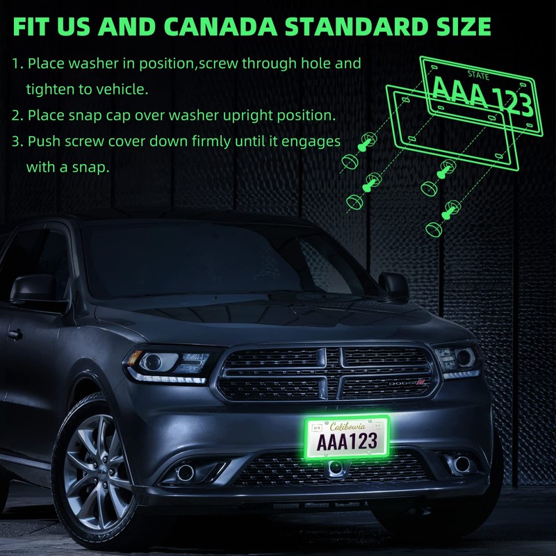 QiqaMole 1 Pack Silicone License Plate Frame, Front Back License