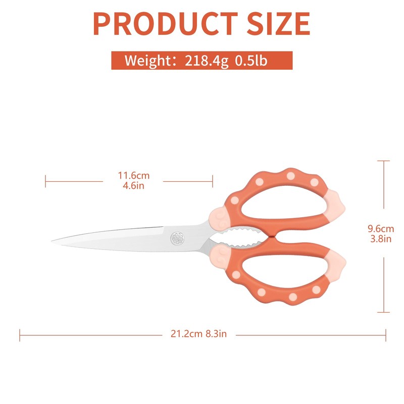 Frepxzlk Kitchen Scissors, Heavy Duty Kitchen Scissors with Sharp Stainless