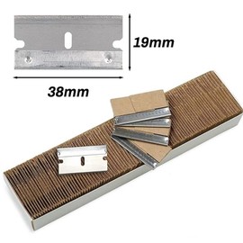 CANOPUS Pack of 100 Ceramic Hob Scraper Replacement Blades, Stainless Steel Scraper Blades 1.5 Inch for Glass Scraper, Glue and Decals, Decals, Scraper Razor Blades, Ceramic Hob Scratch Blades for
